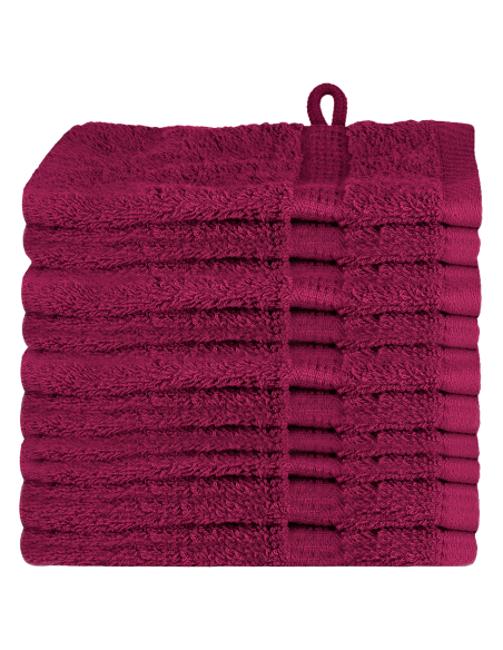 Fazzoletti 10 pcs Bordeaux 15 x 21 cm Cotone
