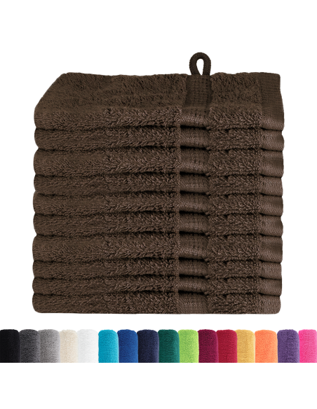 Fazzoletti 10 pcs Marrone 15 x 21 cm Cotone