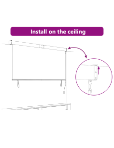 Tenda a rullo Blu e Bianco 200 x 250 cm Tessuto e Alluminio 2