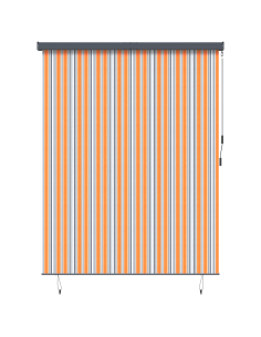 Tenda a rullo Giallo e Blu 200 x 250 cm Tessuto e Alluminio