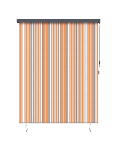 Tenda a rullo Giallo e Blu 200 x 250 cm Tessuto e Alluminio