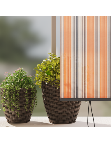 Tenda a rullo Giallo e Blu 200 x 250 cm Tessuto e Alluminio