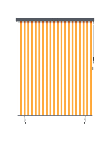 Tenda a rullo con tende Rigato Bianco e Arancione 200 x 250 cm