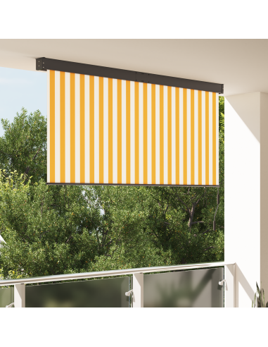 Tenda a rullo con tende Rigato Bianco e Arancione 200 x 250 cm