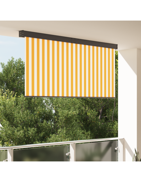 Tenda a Rullo Esterna Arancione e bianco 200 x 250 cm Tessuto