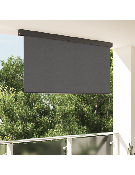 Tenda a Rullo Esterna Rigato Regolabile Antracite 200 x 250 cm Tessuto