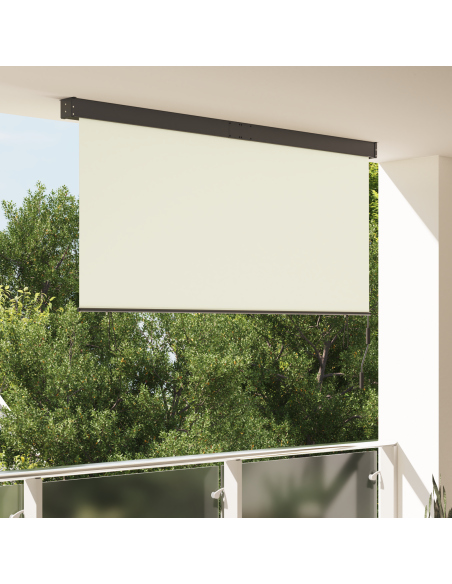 Tenda a Rullo Esterna Rigato Regolabile Crema 200 x 250 cm Tessuto