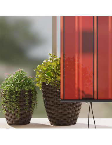 Tenda a rullo con tende Rigato Arancione e Marrone 200 x 250 cm