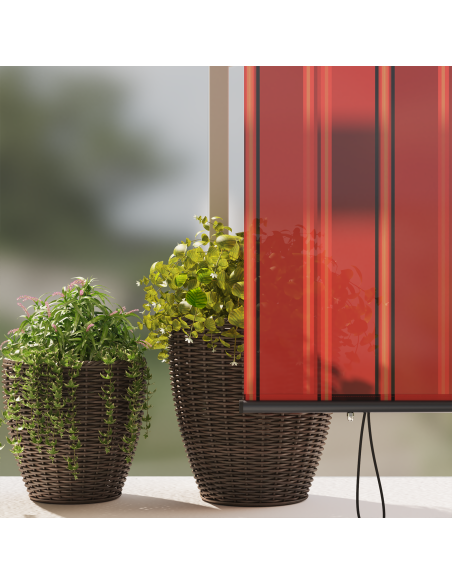 Tenda a Rullo Esterna arancione e marrone 200 x 250 cm Tessuto