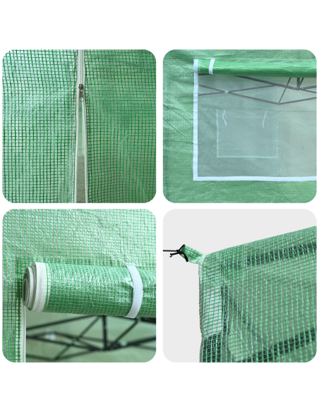 Serra con tetto Verde 200 x 200 x 300 cm Acciaio
