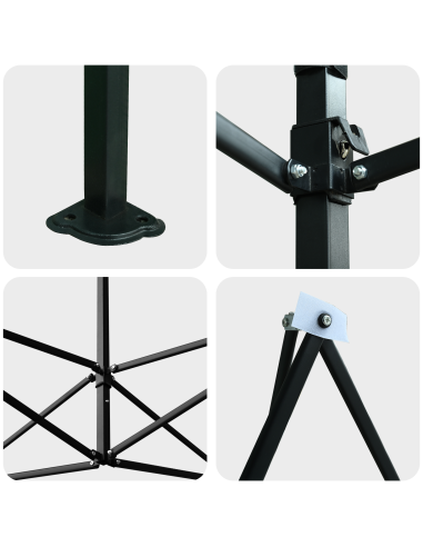 Serra con struttura pop-up Verde 290 x 290 x 315 cm Ferro