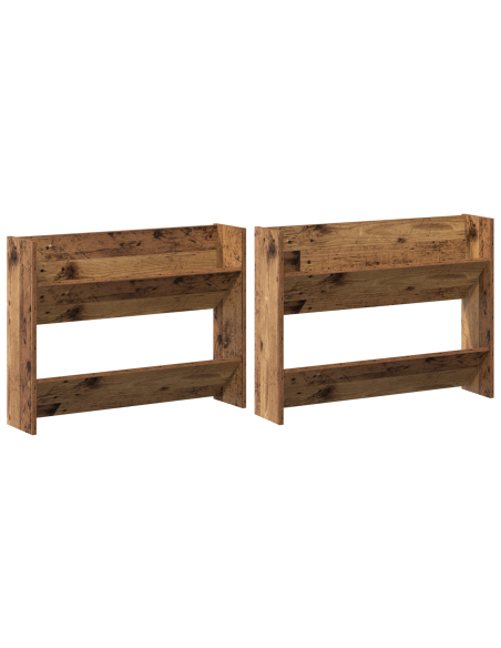 Armadi per scarpe da muro 2 pcs Legno antico 60 x 18 x 60 cm