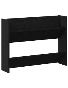 Mobile per scarpe Rovere Nero 85 x 18 x 90 cm Legno multistrato 2