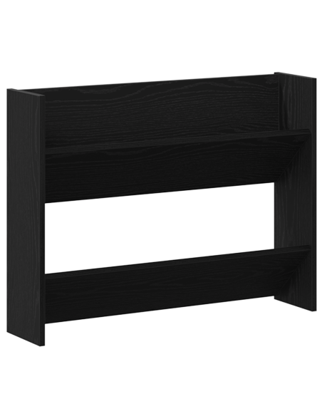 Mobile per scarpe Rovere Nero 85 x 18 x 90 cm Legno multistrato
