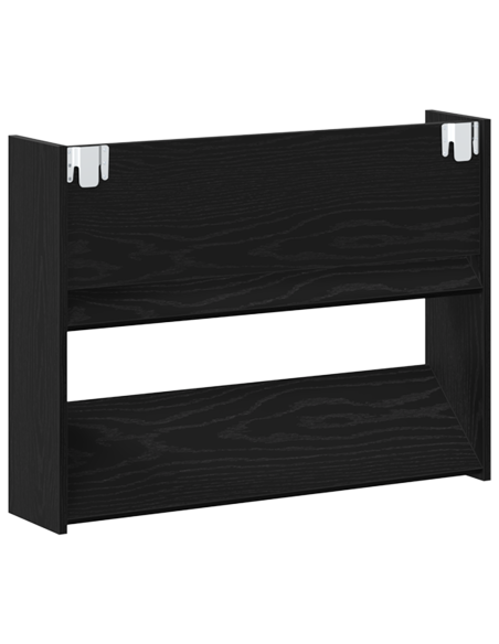Mobile per scarpe Rovere Nero 85 x 18 x 90 cm Legno multistrato