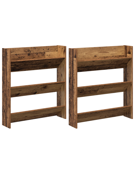 Armadi per scarpe da muro 2 pcs Legno antico 60 x 18 x 60 cm