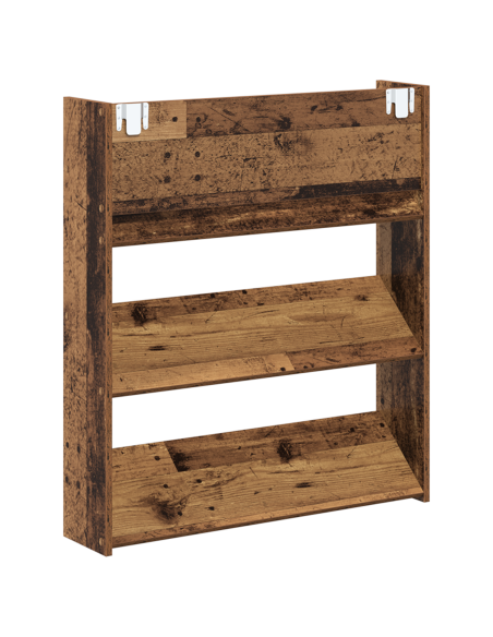 Armadi per scarpe da muro 2 pcs Legno antico 60 x 18 x 60 cm