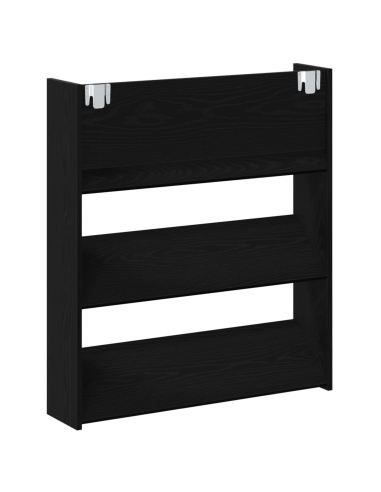 Mobile per scarpe 2 pcs Rovere Nero 85 x 18 x 90 cm