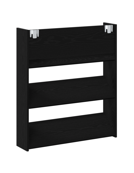Mobile per scarpe 2 pcs Rovere Nero 85 x 18 x 90 cm