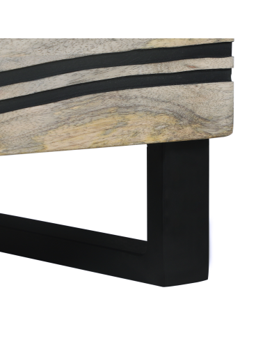 Armadio da Notte con cassetto Bianco e Nero 40 x 33 x 46 cm