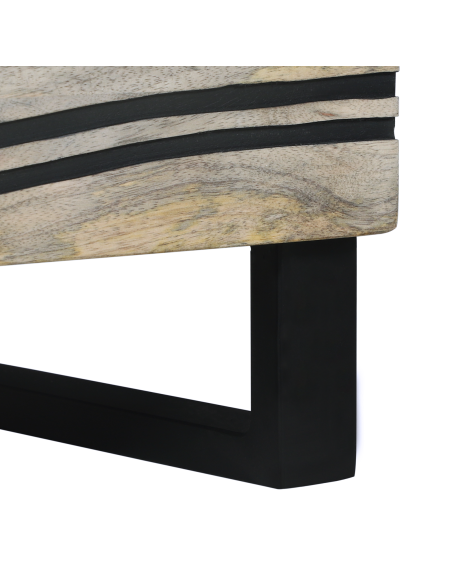 Armadio da Notte con cassetto Bianco e Nero 40 x 33 x 46 cm