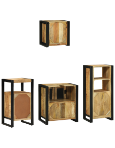 Set di mobili per il bagno 4 pcs Legno di mango massello