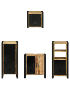 Set di mobili per il bagno 4 pcs Legno di mango massello