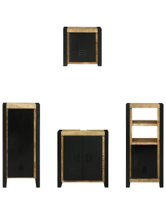 Set di mobili per il bagno 4 pcs Legno di mango massello