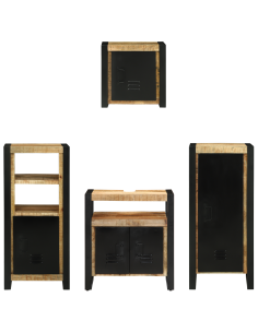 Set di mobili per il bagno 4 pcs Legno di mango massello
