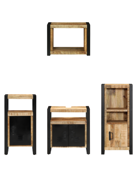 Set di mobili per il bagno 4 pcs Legno di mango massello