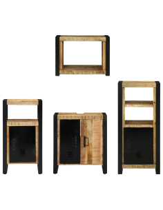Set di mobili per il bagno 4 pcs Legno di mango massello