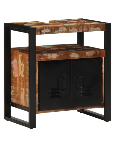 Set di mobili per il bagno 4 pcs Legno Recuperato Massello