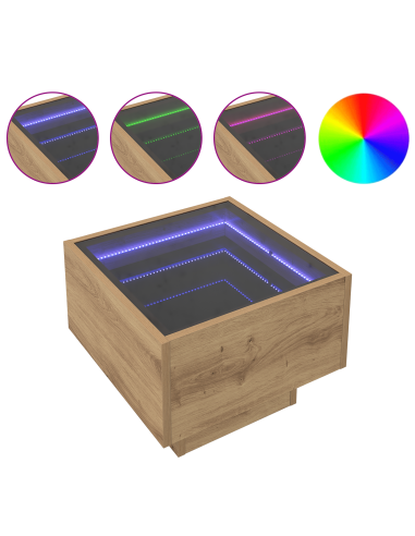 Tavolino da salotto Rovere artigianale 40 x 40 x 30 cm