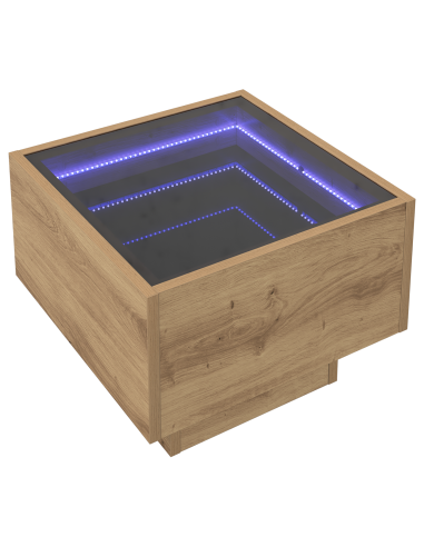 Tavolino da salotto Rovere artigianale 40 x 40 x 30 cm