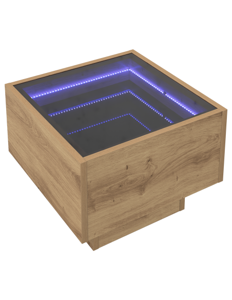 Tavolino da salotto Rovere artigianale 40 x 40 x 30 cm