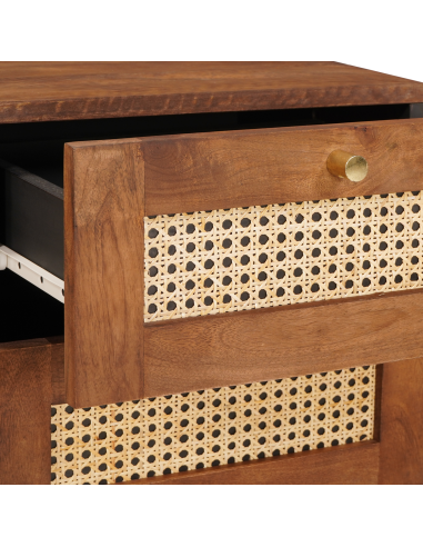 Armadio da Notte con cassetto 2 pcs Marrone 40 x 33,5 x 46 cm