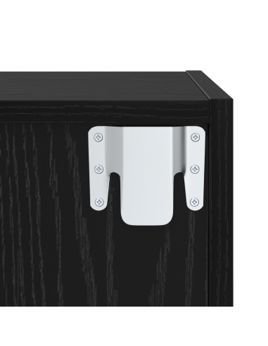 Set mobile TV 4 pcs Rovere Nero Legno multistrato