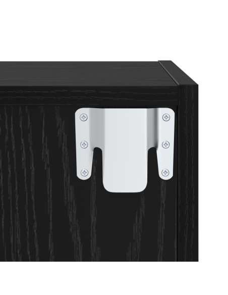 Set mobile TV 4 pcs Rovere nero 37 x 37 x 142.5 cm
