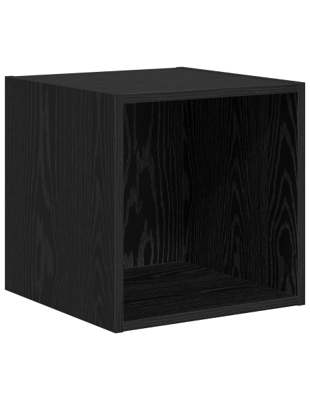 Set mobile TV 4 pcs Rovere nero 37 x 37 x 142.5 cm