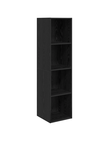 Set mobile TV 4 pcs Rovere nero 37 x 37 x 142.5 cm