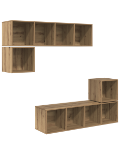 Set mobile TV 4 pcs Rovere artigianale Legno multistrato