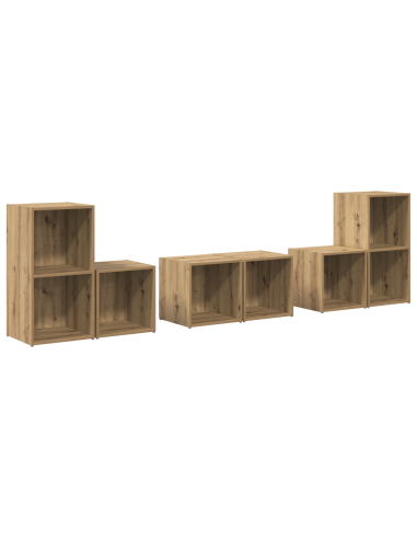 Set mobile TV 6 pcs Rovere artigianale Legno multistrato