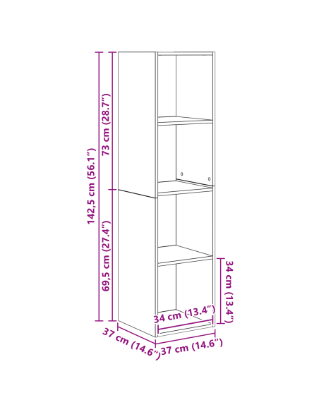 Set mobile TV 4 pcs Legno vecchio Legno multistrato