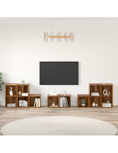Set di mobili TV 8 pcs Legno vecchio Legno multistrato