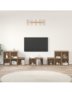 Set di mobili TV 8 pcs Rovere artigianale Legno multistrato