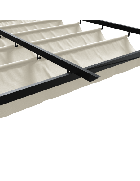 Gazebo a Muro Crema 3 x 4 m Acciaio