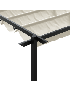 Gazebo Crema 400 x 300 x 200 cm Poliestere 2