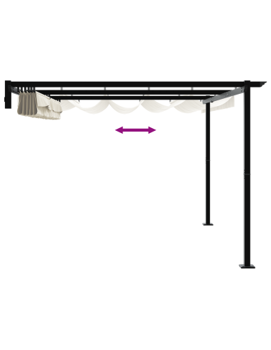 Gazebo Crema 400 x 300 x 200 cm Poliestere