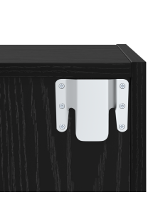 Set di mobili TV 2 pcs Rovere Nero Legno multistrato 2