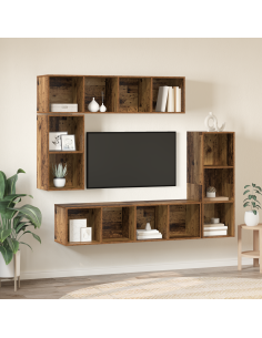 Set mobile TV 4 pcs Legno vecchio Legno multistrato 2